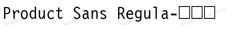 Product Sans Regula字体转换